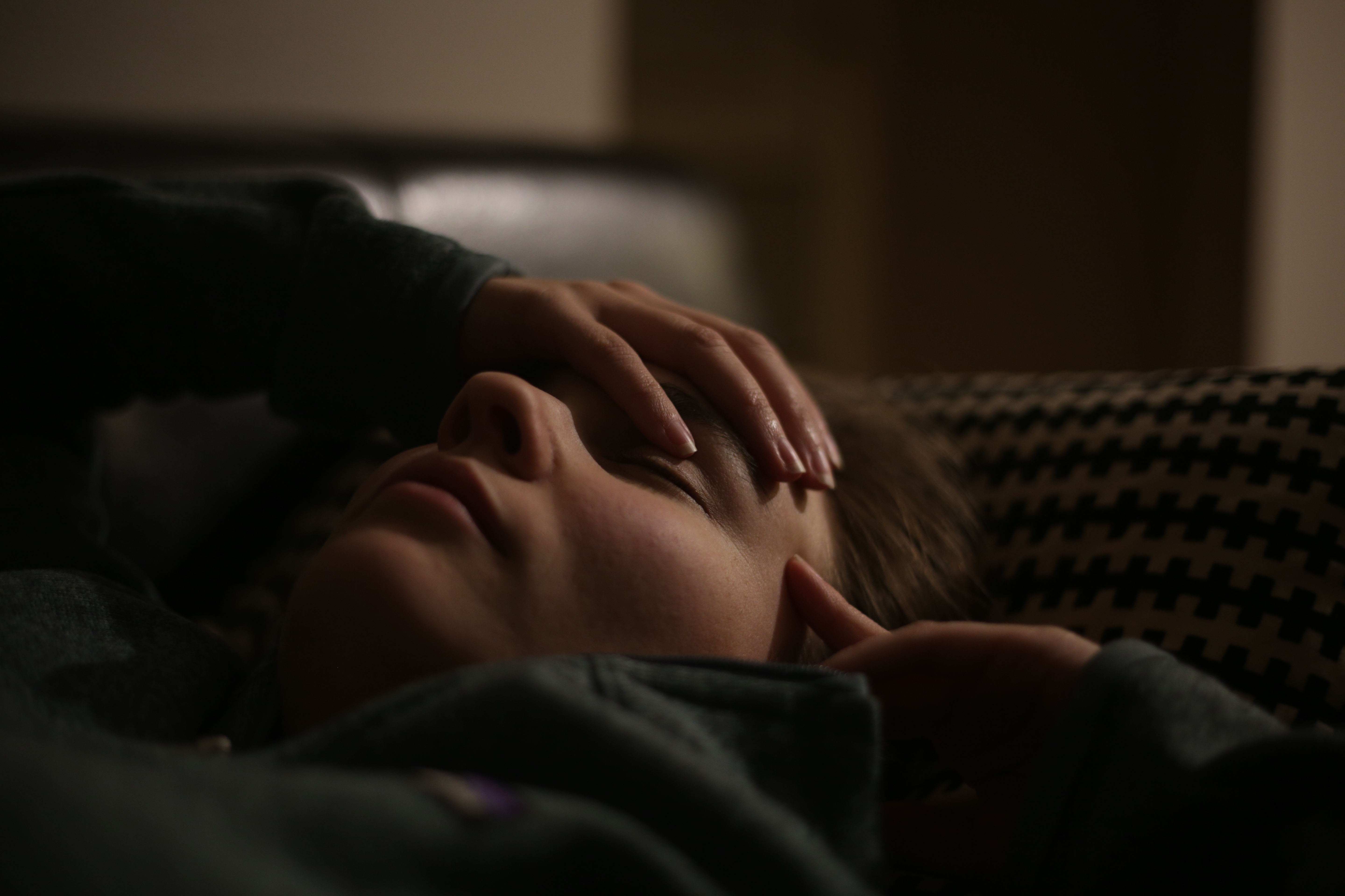 photo of hannah sleeping in Portland